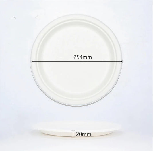 Sugarcane 10" Round Plate (500pcs)