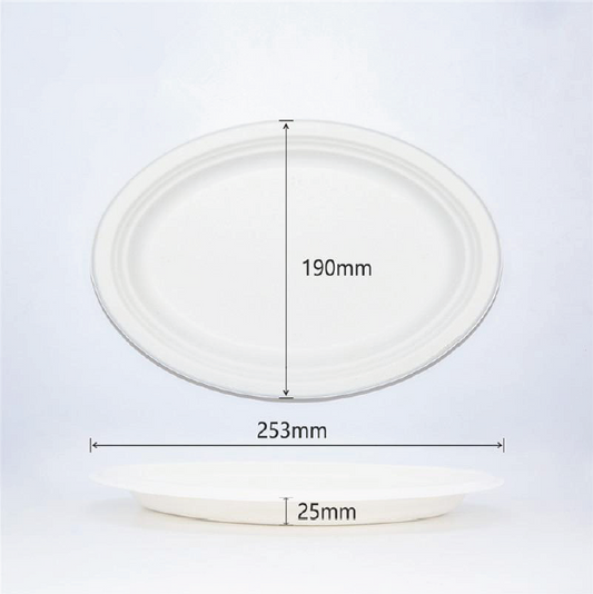 Sugarcane 7"x 9" Oval Plate (500pcs)