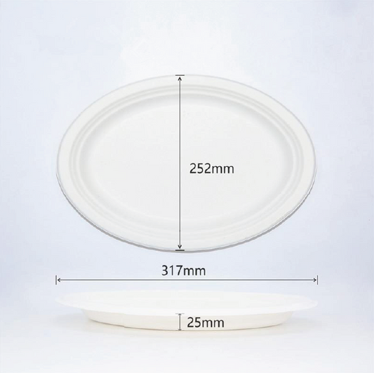 Sugarcane 9"x 11" Oval Plate (500pcs)